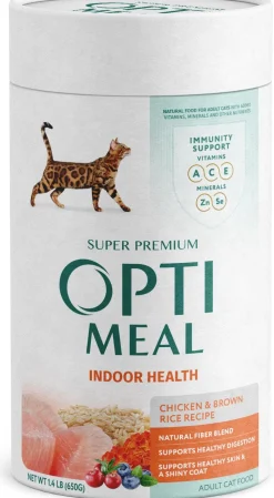 Optimeal Indoor Health Chicken & Brown Rice Recipe Adult Cat Dry Food