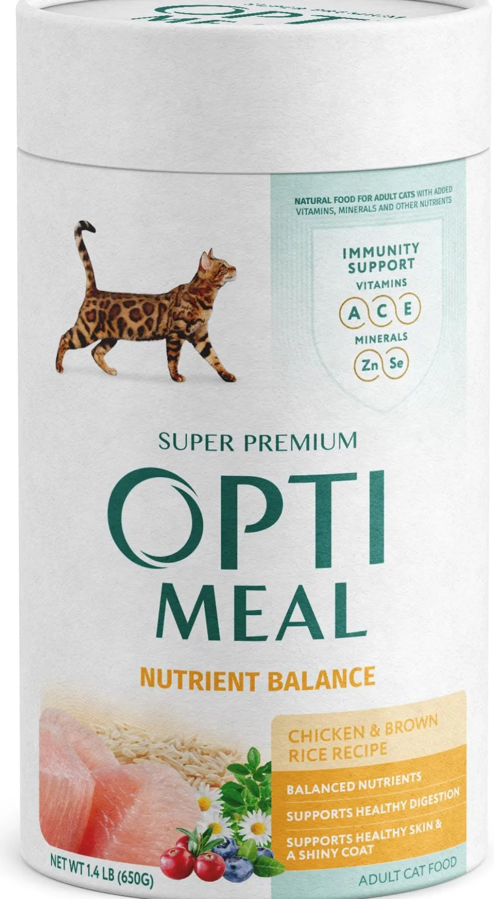 Optimeal Nutrient Balance Chicken & Brown Rice Recipe Adult Cat Dry Food