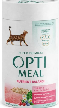 Optimeal Nutrient Balance Turkey & Barley Recipe Adult Cat Dry Food