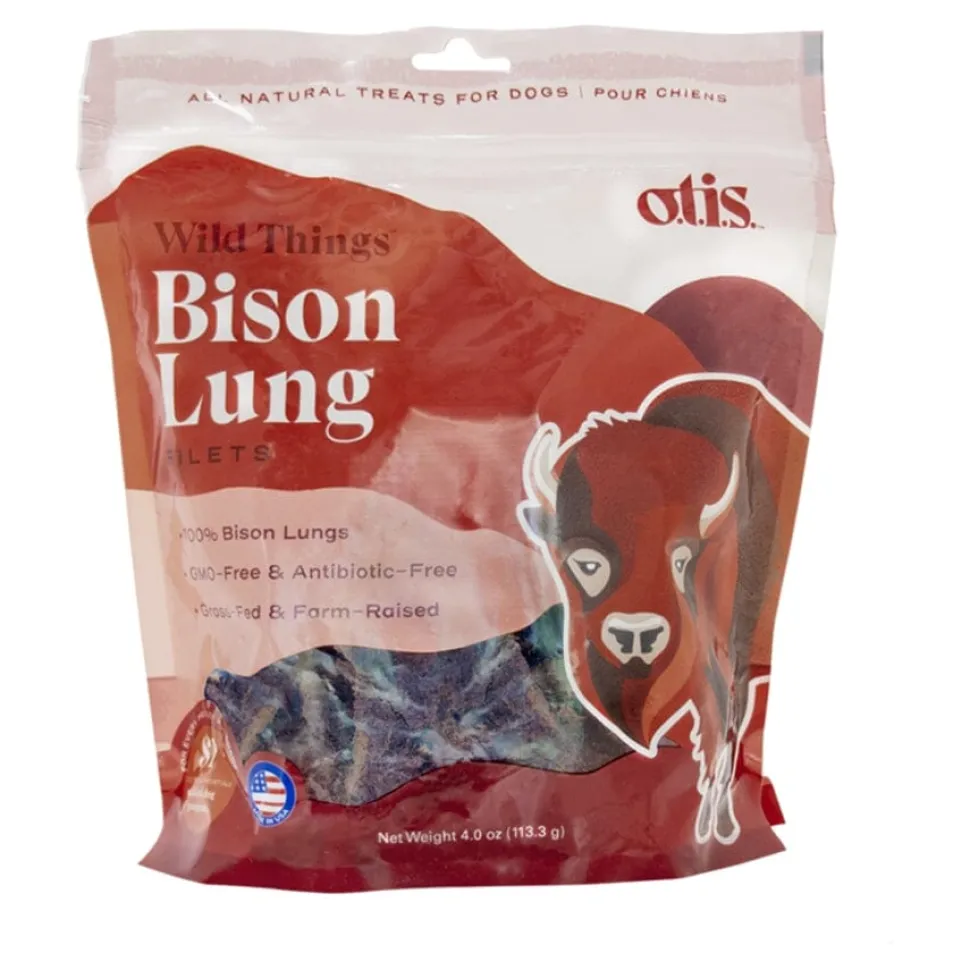 O.T.I.S. Grain-Free Bison Lung Filet Natural Dog Chews - 4 Oz