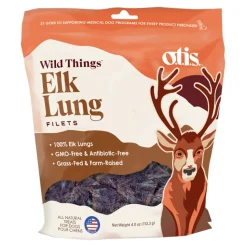O.T.I.S. Grain-Free Elk Lung Filet Natural Dog Chews - 4 Oz