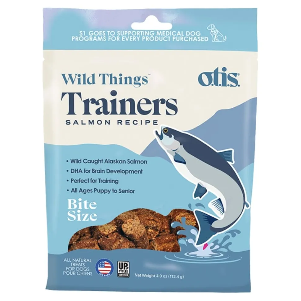 O.T.I.S. Wild Things Trainers Salmon Flavored Calming Training Soft and Chewy Dog Treats - 4 Oz