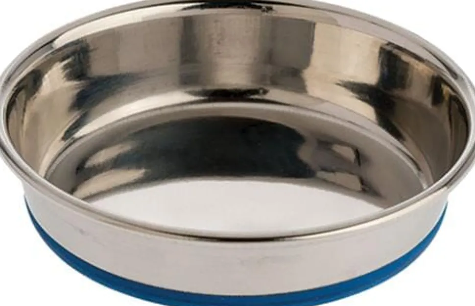 OurPets Durapet Anti-Skid Rubber Bonded Stainless Steel Cat Bowl - Small - 6 Oz