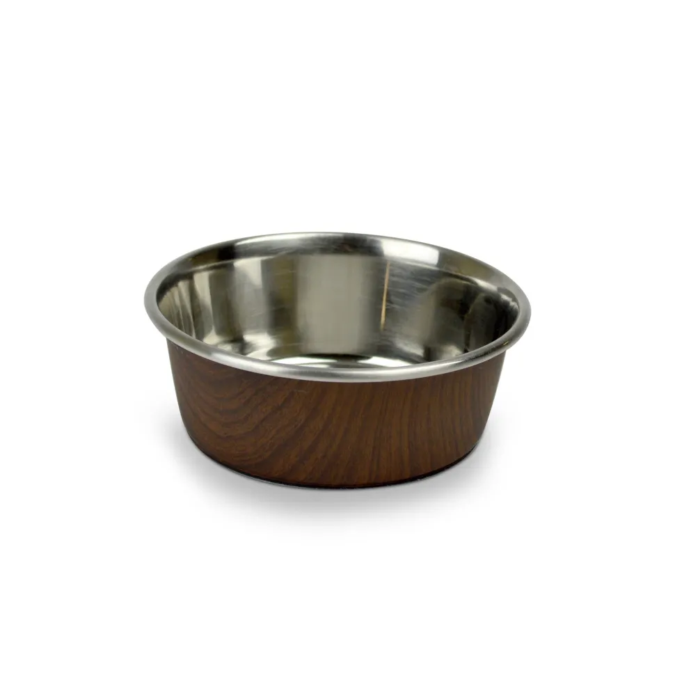 OurPets Durapet Wood Grain Bowl - Dark Brown - 2.25 Cups