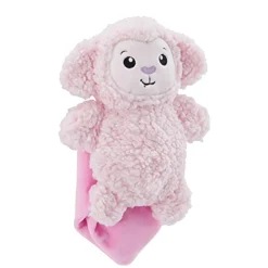 Outward Hound Blanket Buddies Lamb Treat Hiding and Squeak Plush Dog Toy - Pink