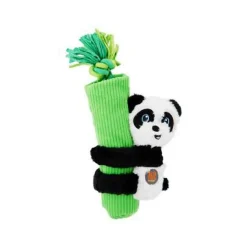 Outward Hound Cuddly Climbers Panda 3-in-1 Rope Crinkle and Squeak Plush Durable Dog Toy