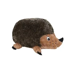 Outward Hound Hedgehogz Squeak and Plush Dog Toy - Brown - Small