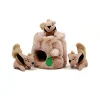 Outward Hound Hide-a-Squirrel Interactive Squeak and Plush Dog Toy - Brown - Large