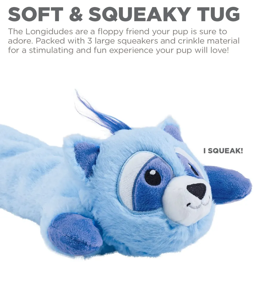 Outward Hound Longidude Raccoon Squeak and Tug Nylon and Plush Dog Toy - Extra Long