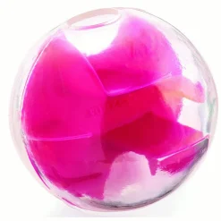 Outward Hound Planet Dog Tuff Mazee Interactive Treat Dispensing Ball Puzzle Dog Toy - Pink
