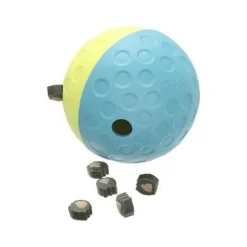 Outward Hound Treat Tumble Ball Interactive Puzzle Dog Toy Feeder - Blue - Small