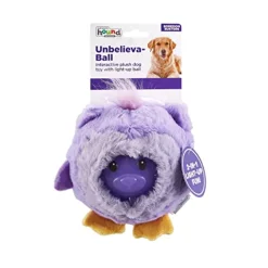 Outward Hound Unbelieva-Ball Owl Interactive Plush Dog Toy with Removable Light up Spike Ball
