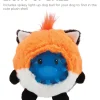 Outward Hound Unbelieva-Ball Fox Interactive Plush Dog Toy with Removable Light up Spike Ball