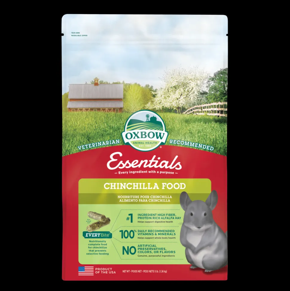Oxbow Chinchilla Essentials Small Animal Food - 3 lb Bag