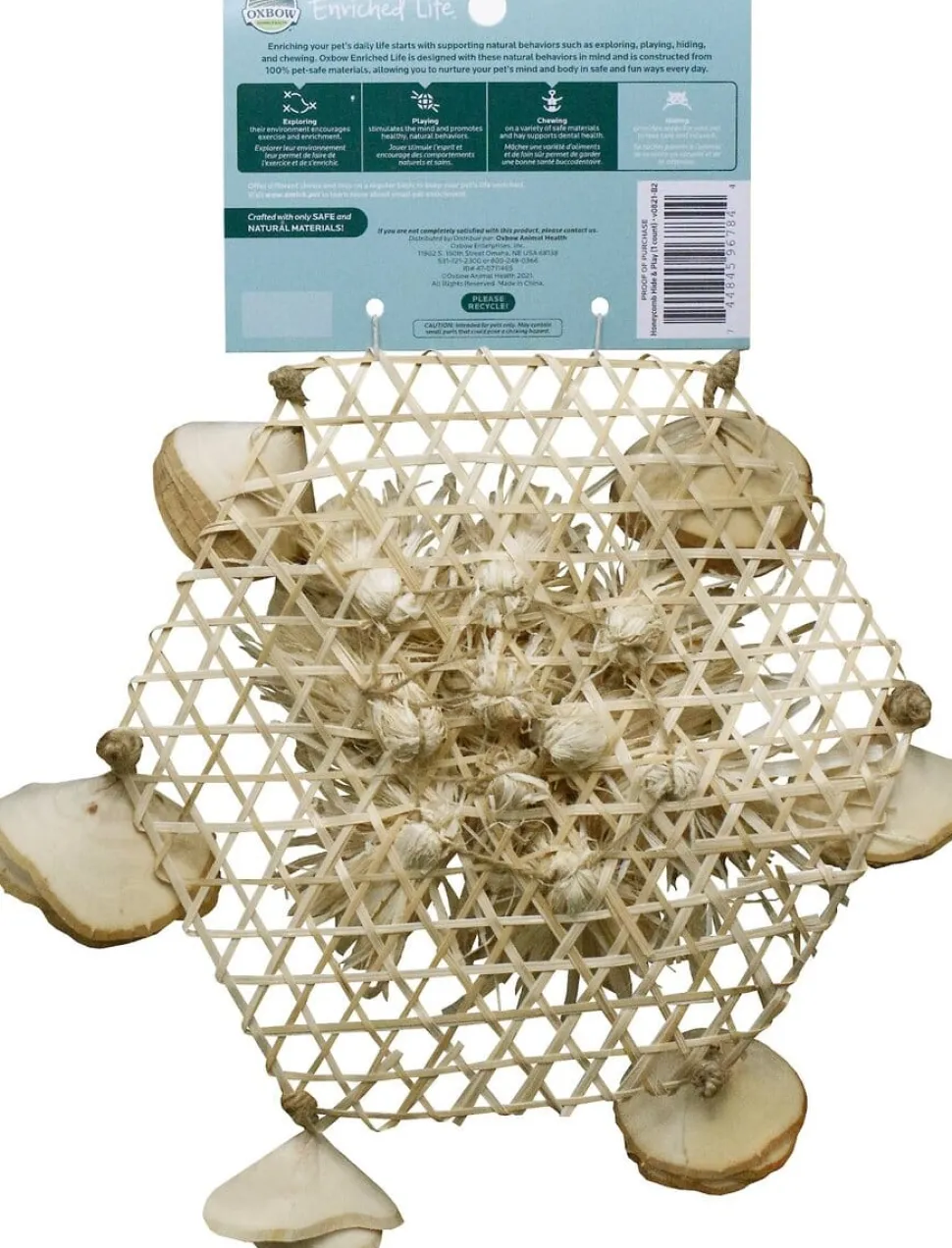 Oxbow Enriched Life Honeycomb Hide & Play Small Animal Toy - 3 pk