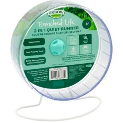 Oxbow Enriched Life 2-in-1 Quiet Runner Small Animal Wheel - 8 Inches