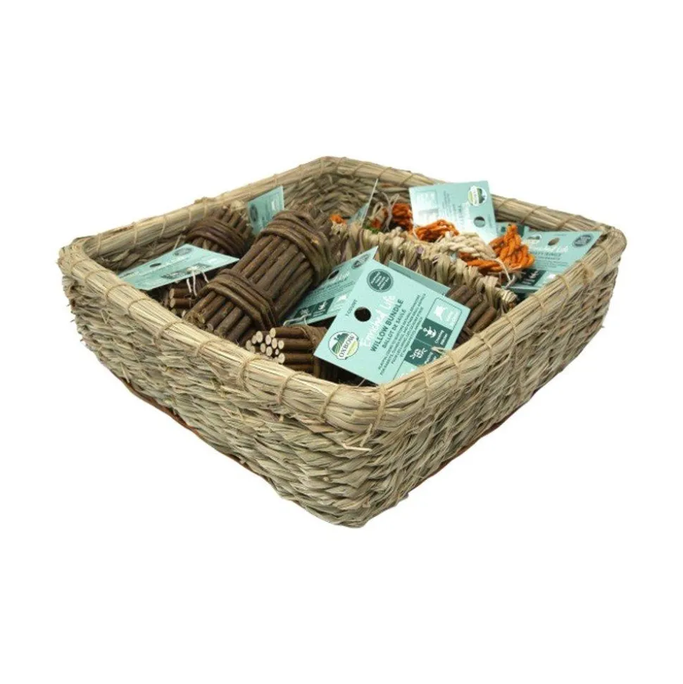Oxbow Enriched Life Twisty Rings & Willow Bundle Basket
