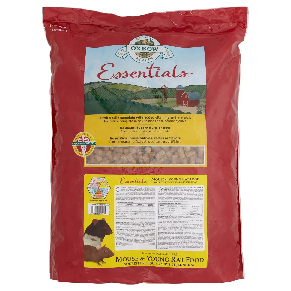 Oxbow Mouse/Young Rat Food Essentials Small Animal Food - 25 lb Bag