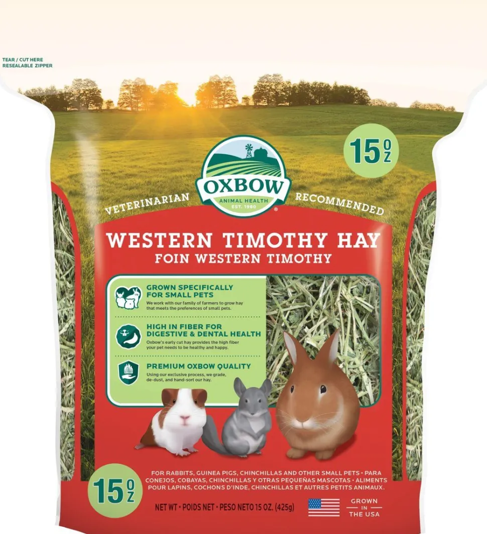Oxbow Western Timothy Hay Small Animal Hay - 15 oz Bag