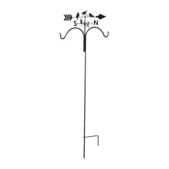 Panacea Products Weathervane Perching Birds Shepherd Book Wild Bird Accessories - Black - 78 In - 4 Pack