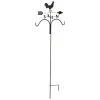 Panacea Products Weathervane Rooster Shepherd Hook Wild Bird Accessories - Black - 78 In - 4 Pack
