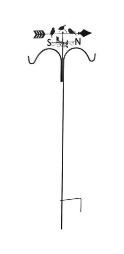 Panacea Products Weathervane Shepherd Hook Display Wild Bird Accessories - Black - 20 Count