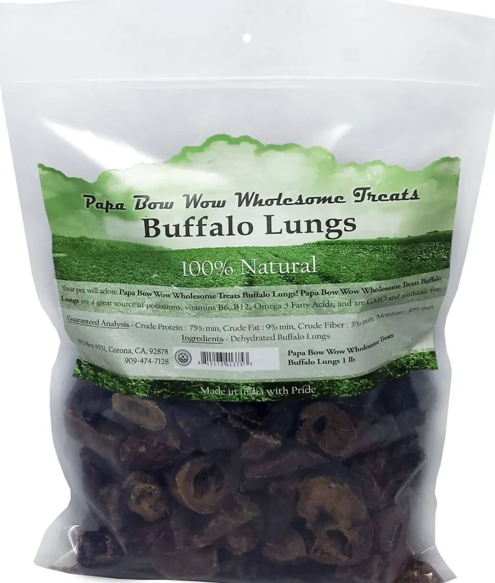 Papa Bow Wow Lungs Dog Treats and Natural Chews - 1 lb