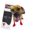 Pawz Waterproof Disposable and Reusable Rubberized Dog Boots - Black - Tiny - 12 Pack