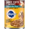 Pedigree Choice Cuts in Gravy Chicken and Rice Canned Dog Food - 13.2 Oz - Case of 12