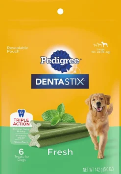 Pedigree Dentastix Fresh Large Dog Dental Chew Treats - 5 oz - 6 Count