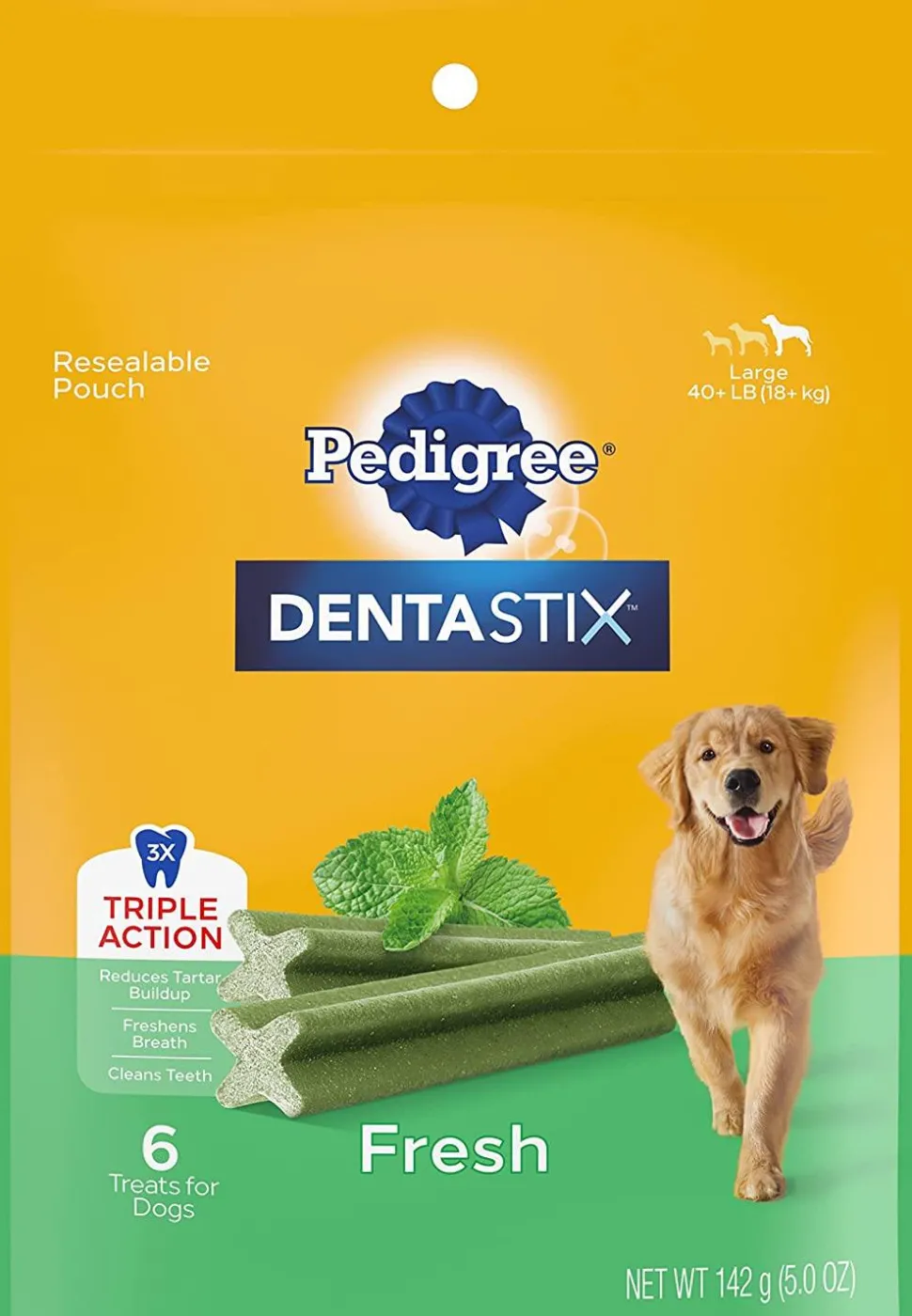 Pedigree Dentastix Fresh Large Dog Dental Chew Treats - 5 oz - 6 Count
