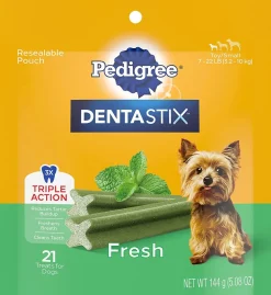 Pedigree Dentastix Fresh Mini Dog Dental Chew Treats - 5 oz - 21 Count
