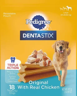 Pedigree Dentastix Large Dog Dental Chew Treats - 15 oz - 18 Count