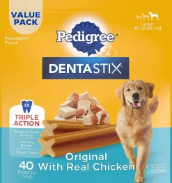 Pedigree Dentastix Large Dog Dental Chew Treats - 2.08 lb - 40 Count
