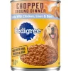 Pedigree Ground Asst Combo Beef Liver and Beef Canned Dog Food - 13.2 oz - Case of 12