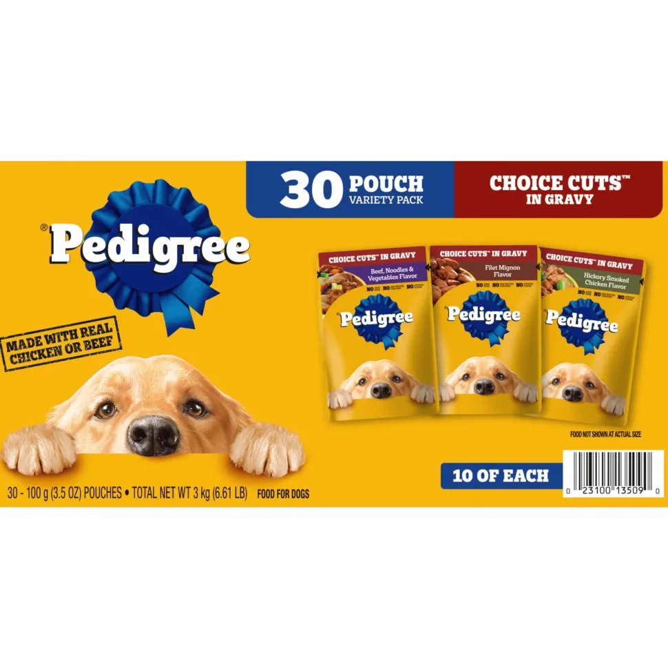 Pedigree Pouch Loaf Multi-Pack Wet Dog Food - 3.5 oz - Case of 30