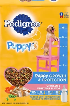 Pedigree Puppy Growth and Protection Chicken and Vegetables Dry Dog Food - 14 lb Bag