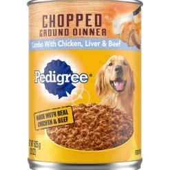Pedigree Traditional Ground Dinner with Chopped Beef Canned Dog Food - 22 oz - Case of 12