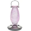 Perky-Pet Hobnail Glass Vintage Hummingbird Feeder - Cranberry - 24 Oz Cap - 2 Pack