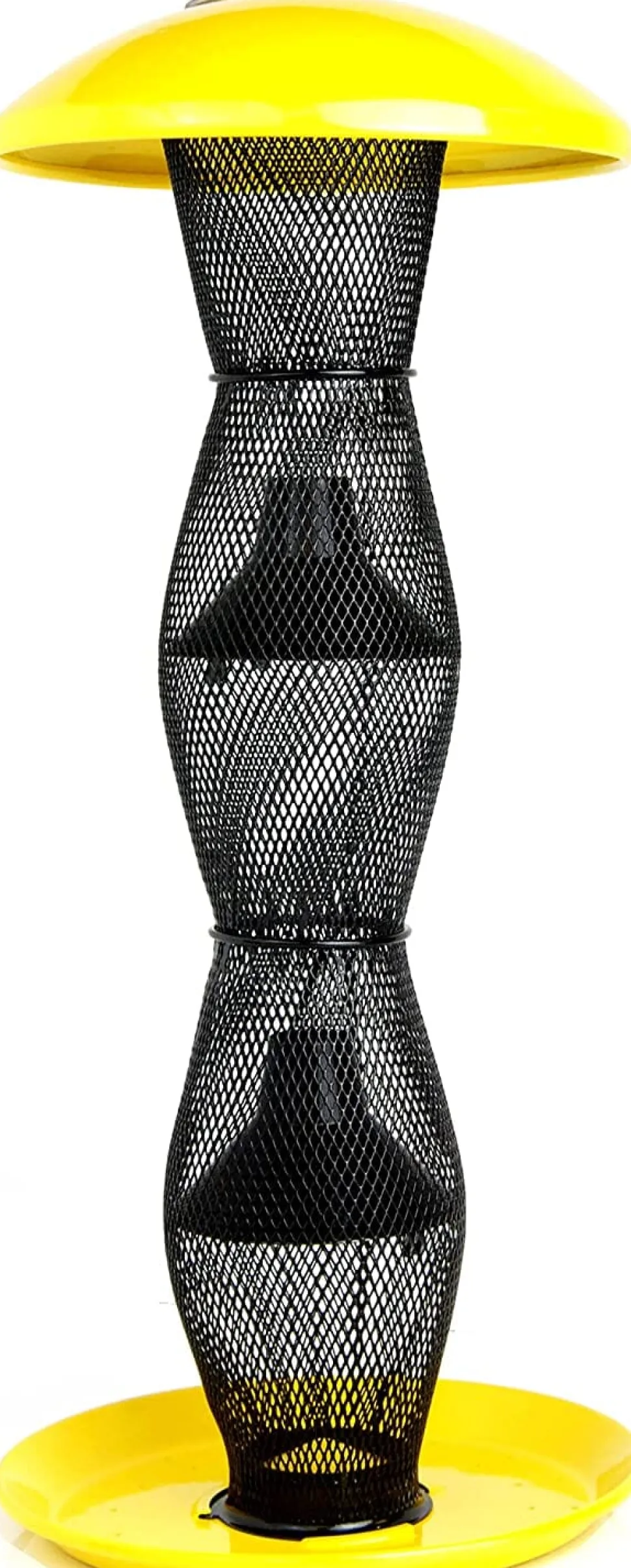 Perky-Pet Mesh Finch Pinch Tube Wild Bird Feeder - Yellow - 2 Lbs Cap