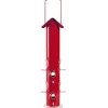 Perky-Pet Metal Tube Wild Bird Tubed Wild Bird Feeder - Red - 1.5 Lbs Cap