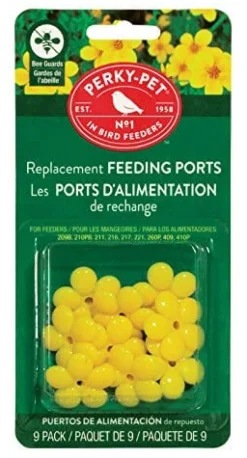 Perky-Pet Replacement Flowers for Hummingbird Feeders - Yellow - 9 Pack