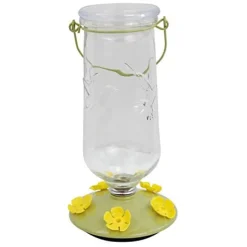 Perky-Pet Top-Fill Glass Hummingbird Feeder - Green - 32 Oz Cap - 2 Pack