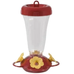 Perky-Pet Top-Fill Plastic Hummingbird Feeder - Red/Yellow - 16 Oz Cap