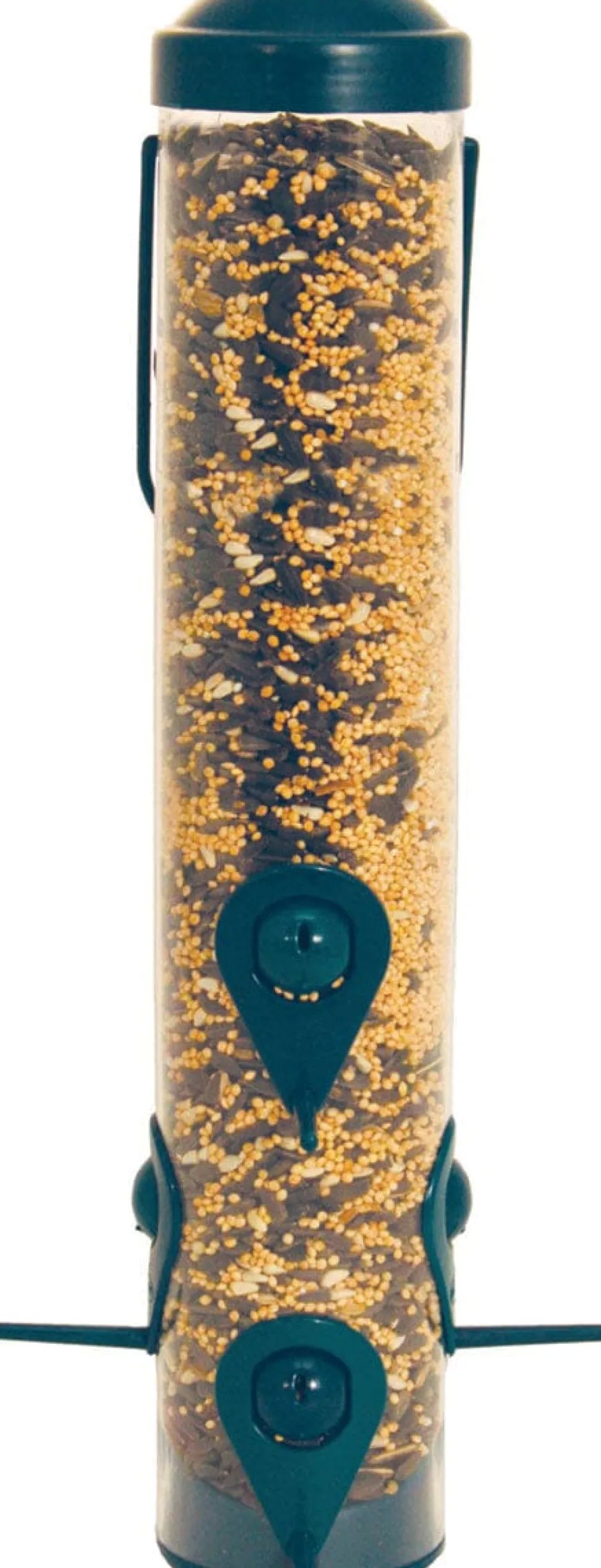Perky-Pet Wild Bird & Finch Tubed Wild Bird Feeder - Green - 1.8 Lbs Cap
