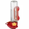 Perky-Pet Window Mounted Glass Hummingbird Feeder - Red - 14 Oz Cap - 2 Pack