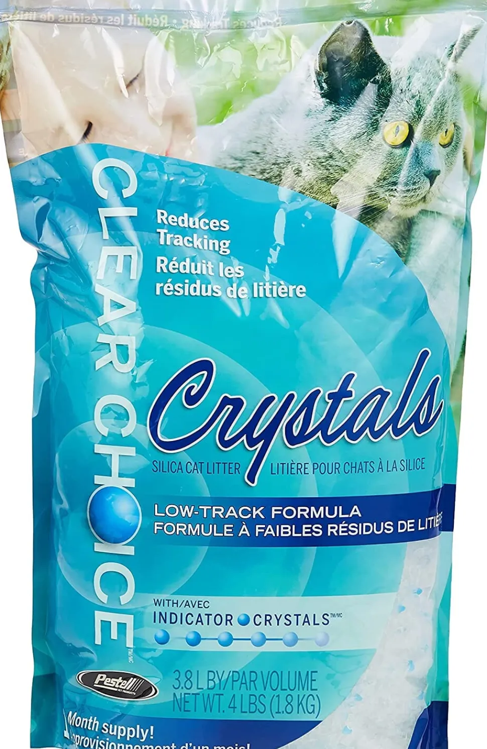 Pestell Clear Choice Low Track Silica Cat Litter - 4 Lbs - Case of 8