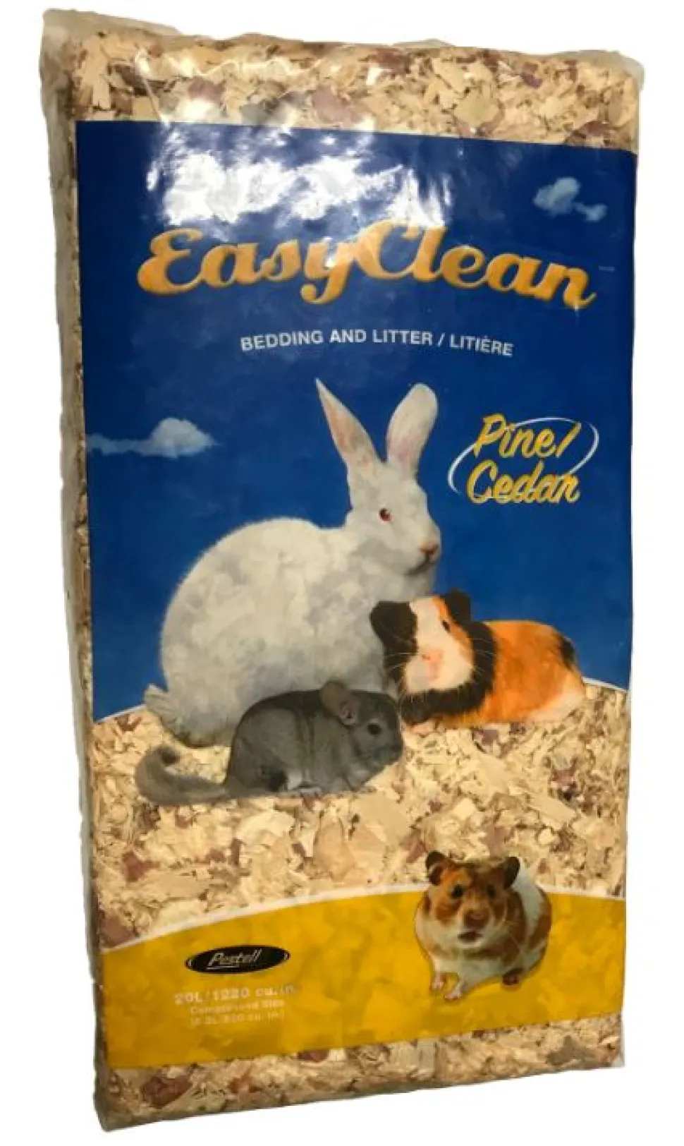 Pestell Easy Clean Pine-Cedar Small Animal Bedding - 40 Ltr - Case of 4