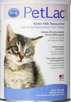 Pet Ag Petlac Kitten Milk Replacement Powder Cat Milk Replacers - 10.5 Oz