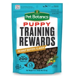 Pet Botanics Training Rewards Grain-Free Peanut Butter Soft and Chewy Dog Treats - Mini - 4 Oz